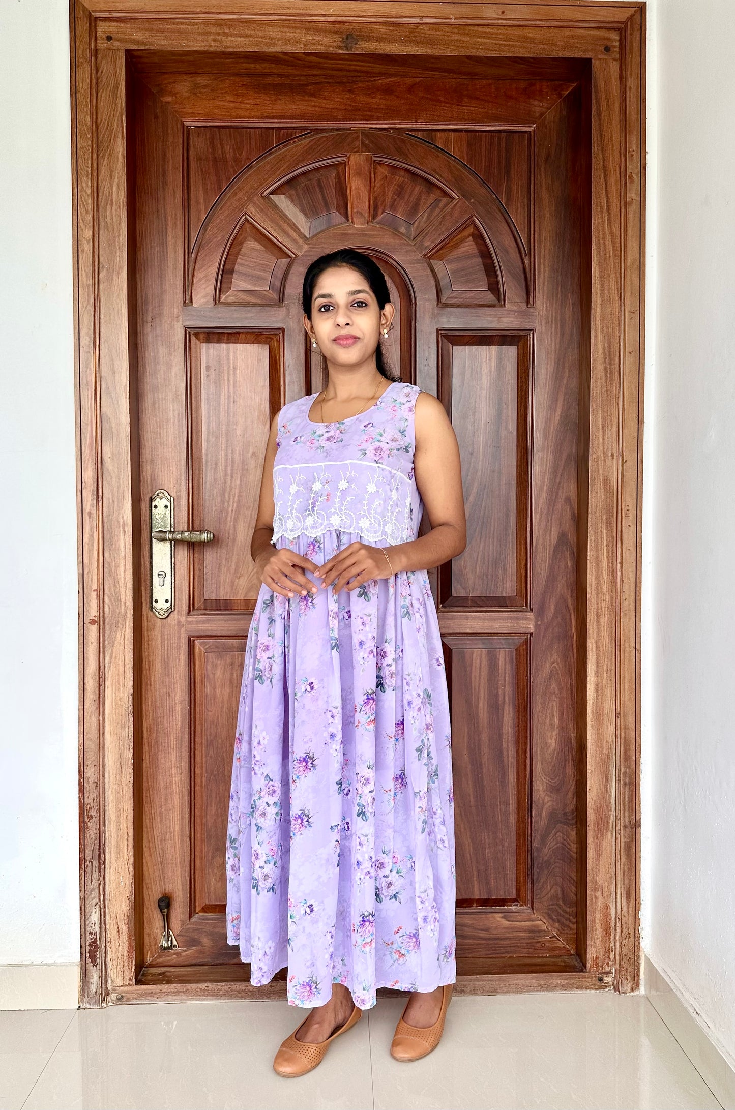 Lavender Floral Dress