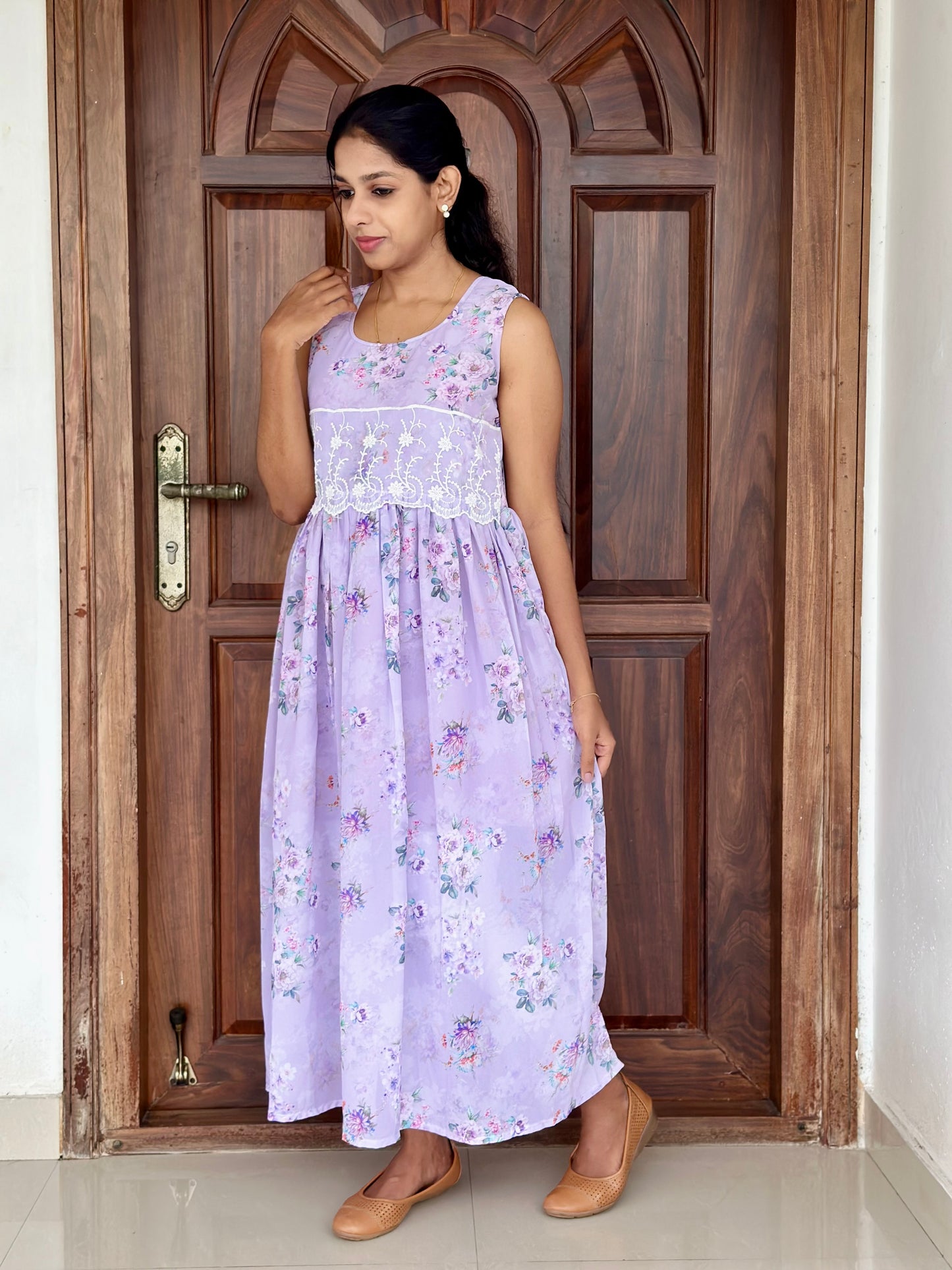 Lavender Floral Dress