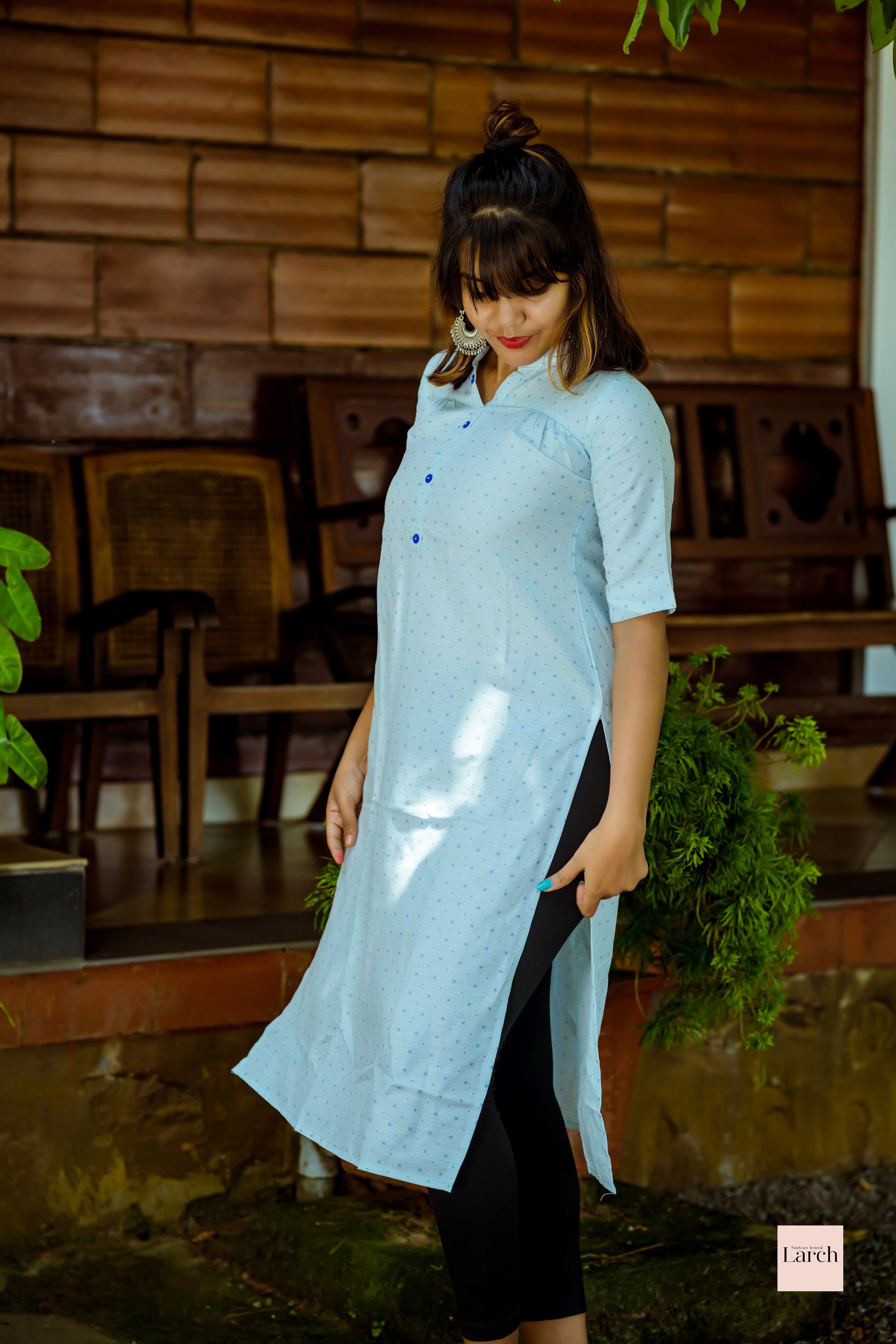  Linen Cotton Printed Womens kurta | Larch Fashion Brand