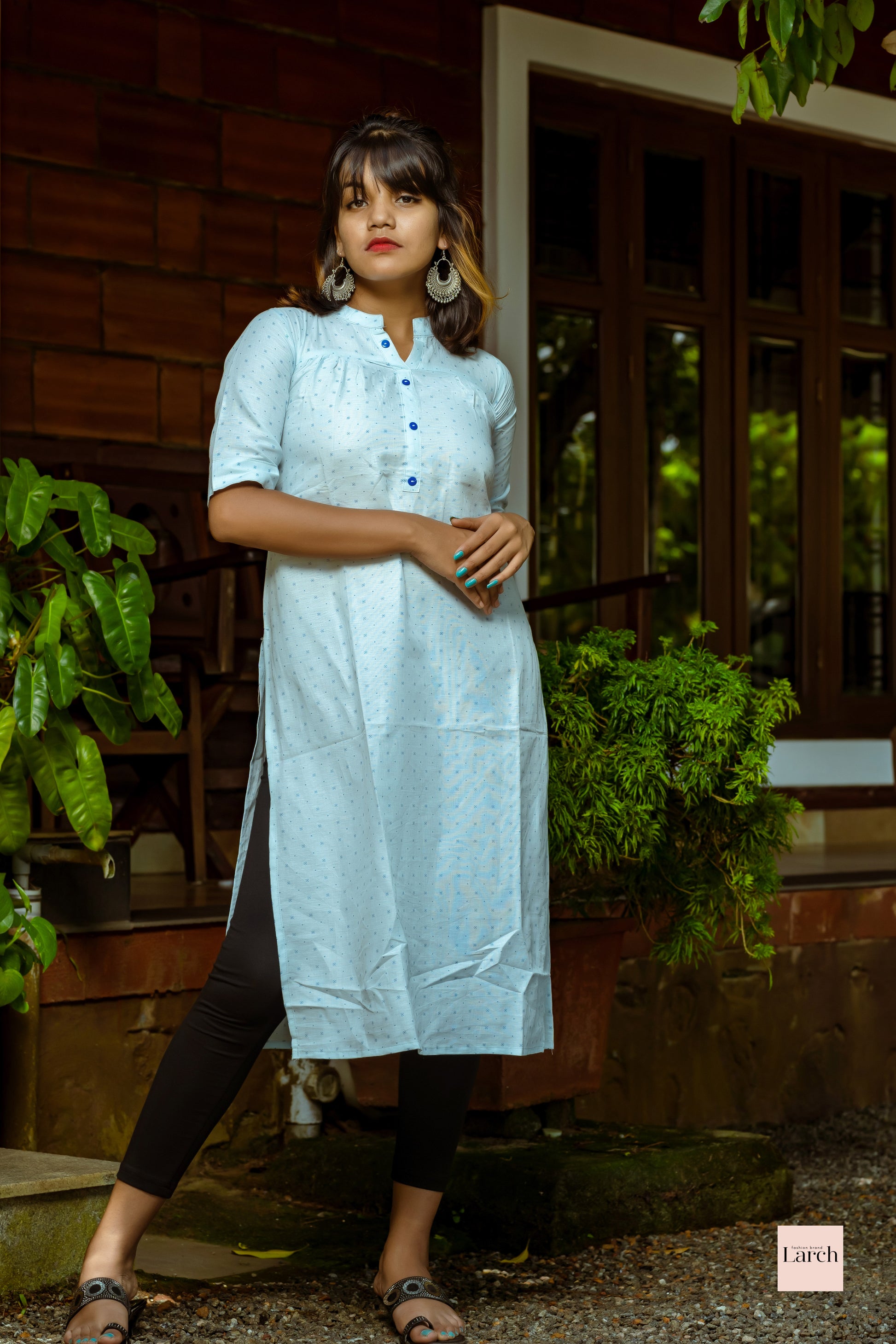  Linen Cotton Printed Womens kurta | Larch Fashion Brand