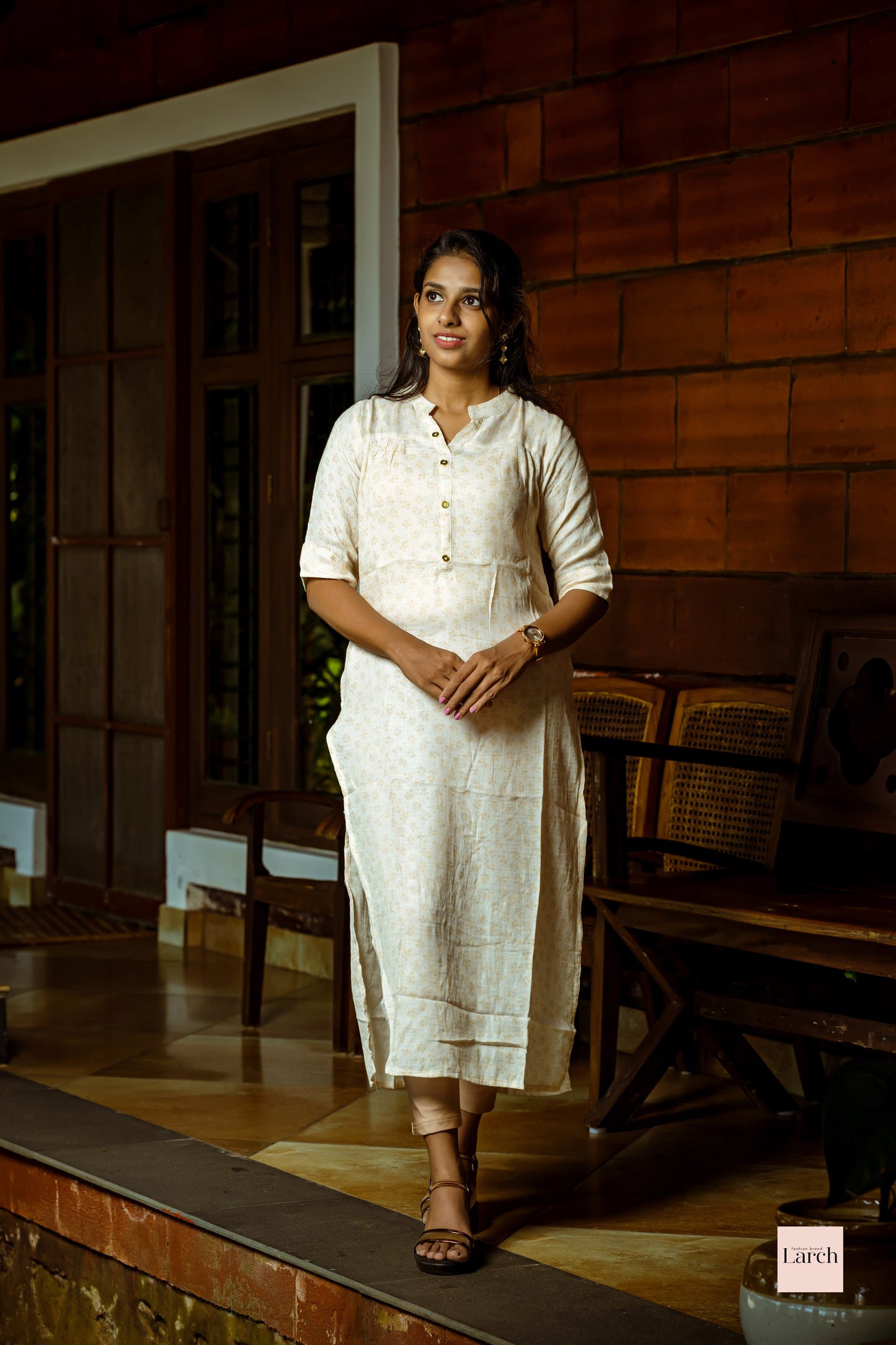 Straight Linen Cotton Kurta | Larch Fashion Brand