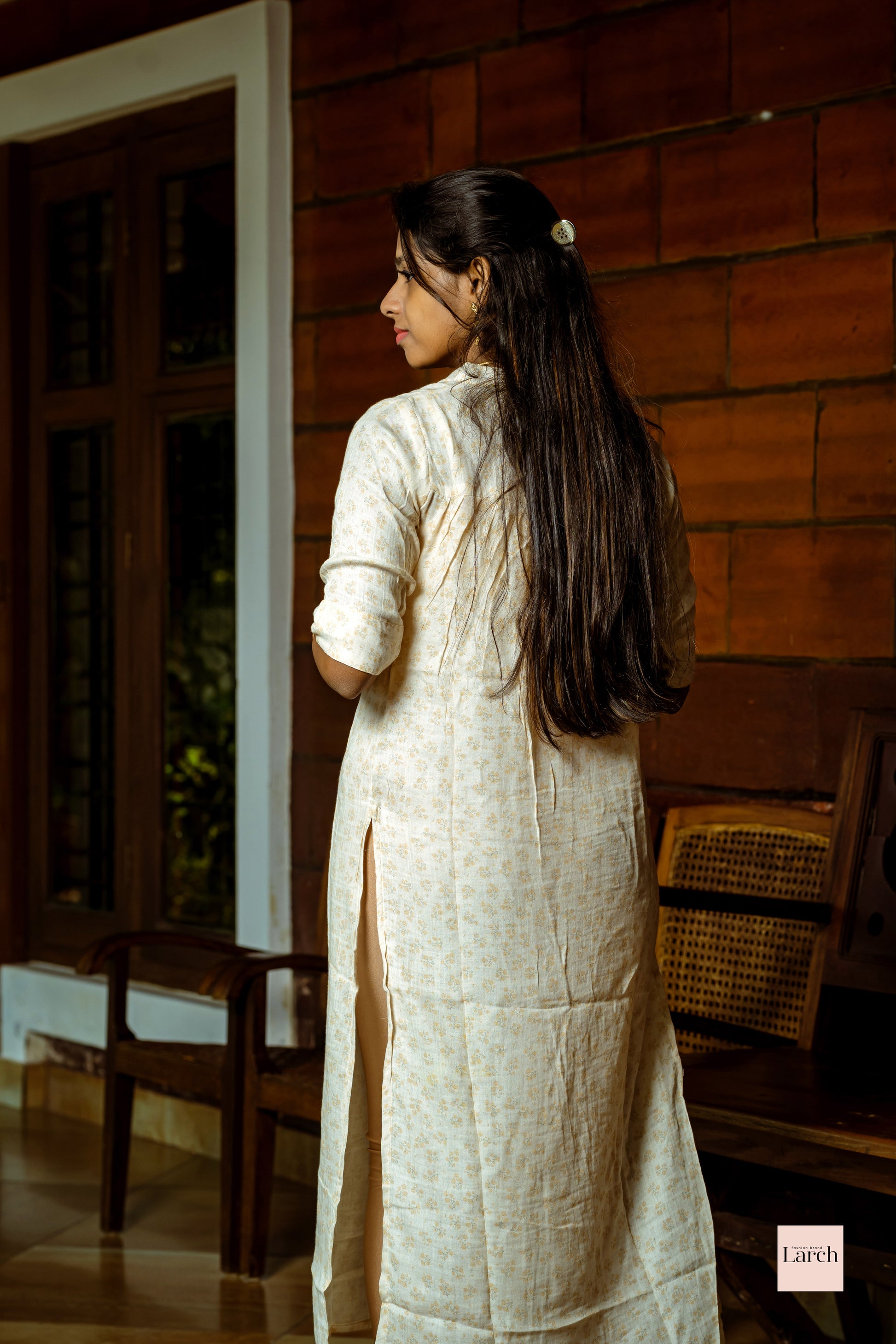 Straight Linen Cotton Kurta | Larch Fashion Brand